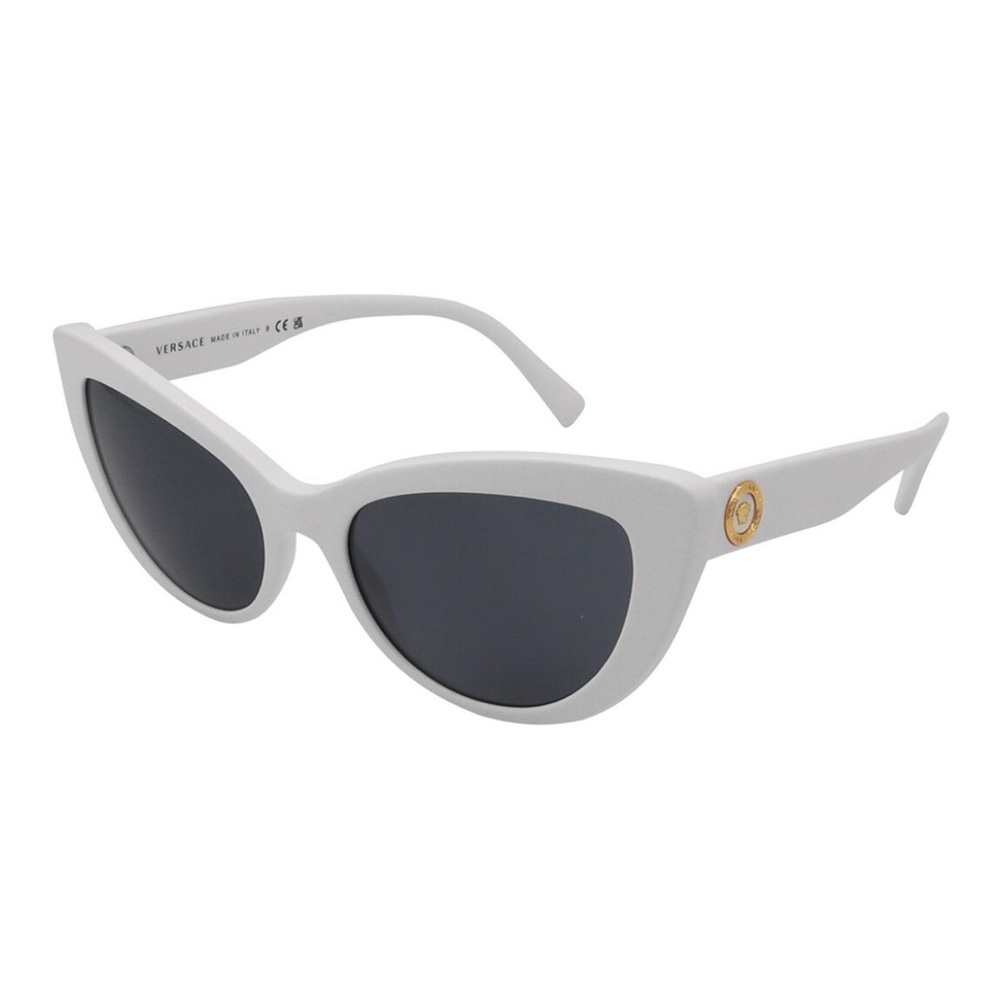Versace White Sunglasses with Gold Detail